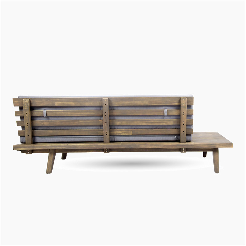 Ensemble de canapé en forme de V 4 pièces HILLCREST - Gris