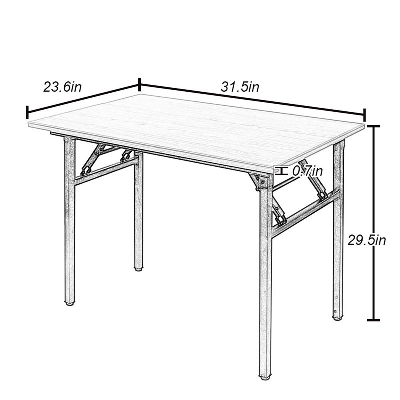 Katie Adjustable Metal Base Computer Desk, White, 29.9" H x 55" W x 23.7" D
