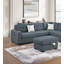 Canapé modulaire rembourré en L avec repose-pieds-519411732