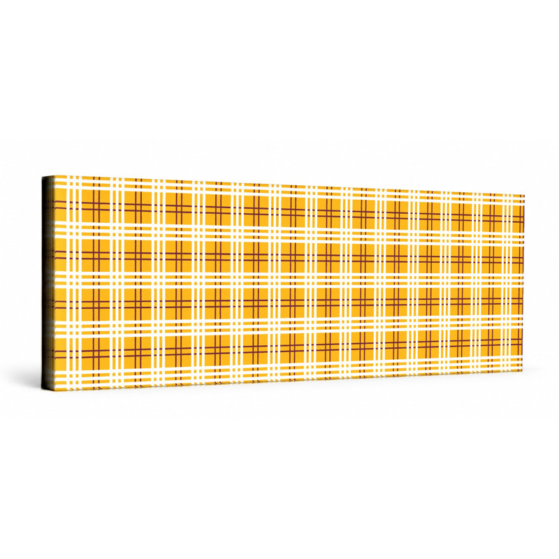 «Gold & White Plaid - National Basketball Teams», art mural sur toile