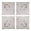Panneaux muraux carrés 100% bois de sapin naturel, 17,5 po x 17,5 po, médaillon vieilli, pour décors variés blanc délavé