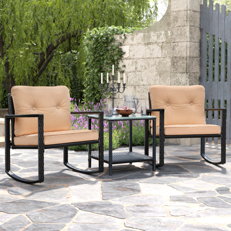 Sièges de style bord de mer avec coussins de luxe 3 pièces Raegan