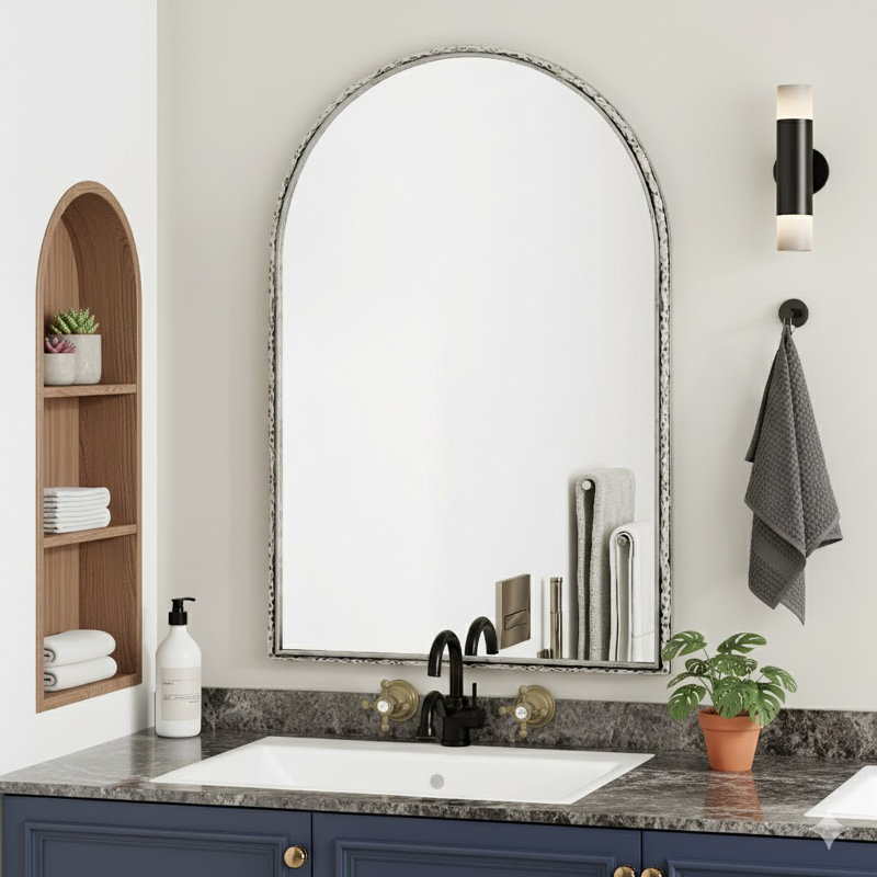 Arched Mirror,Wall Mirror For Bathroom,Vanity Mirror