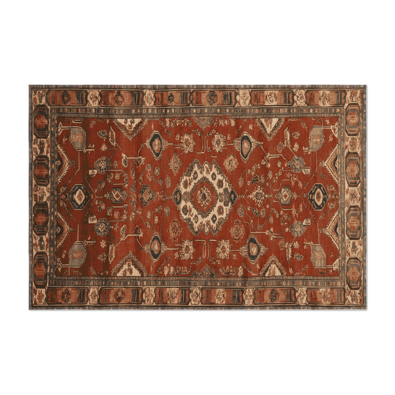 Turkish Brown Indoor and Outdoor Area Rug, Rectangle 3' x 5'