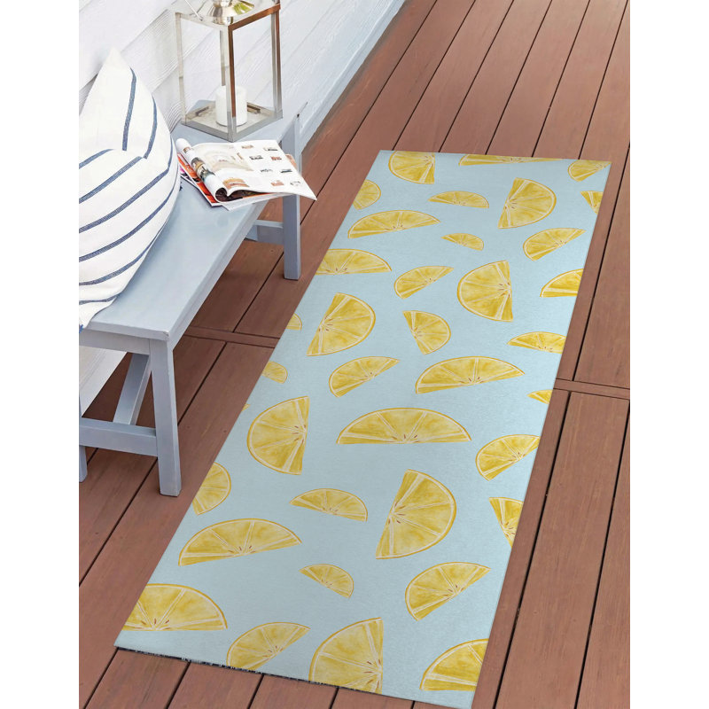 Tapis d'été Summer Lemon, Tapis de couloir 2 pi 6 po x 8 pi
