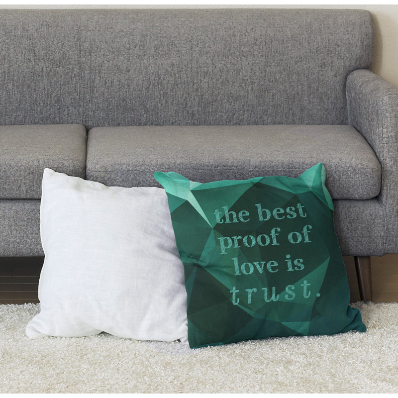 Coussin de sol pierres précieuses Love & Trust, H 28 po x l 28 po, Vert émeraude