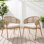 Chaise de salle à manger d'extérieur en corde - Chaise de patio moderne en métal avec dossier enveloppant et accoudoirs