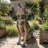 Simulated Howling Wolf Garden Statue