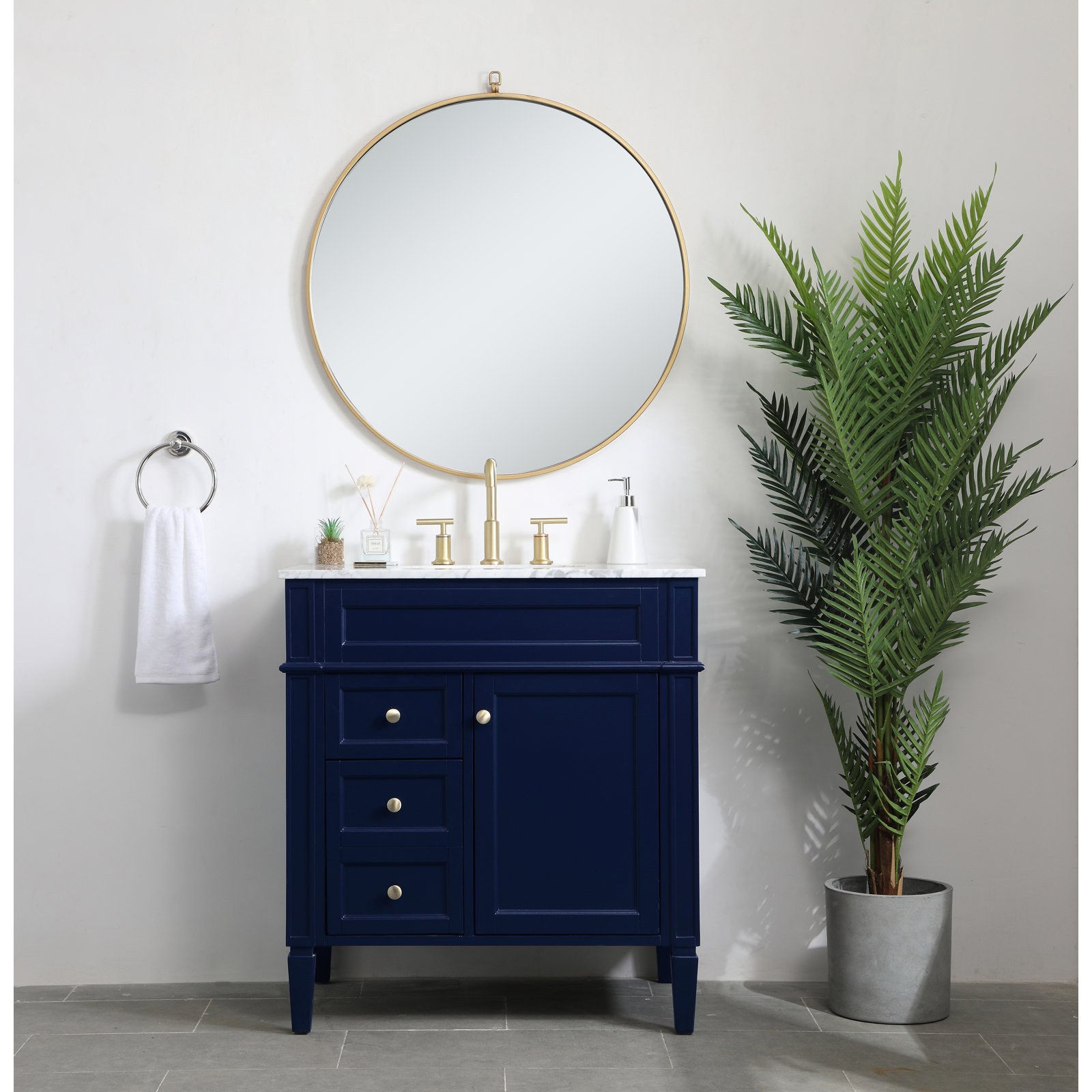 Rivers 32'' Single Bathroom Vanity, Blue