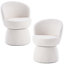 Chaises de salle à manger rembourrées modernes, chaises de baril pivotantes en tissu Boucle, chaises d'appoint à oreilles, chaises de coiffeuse-1475575659