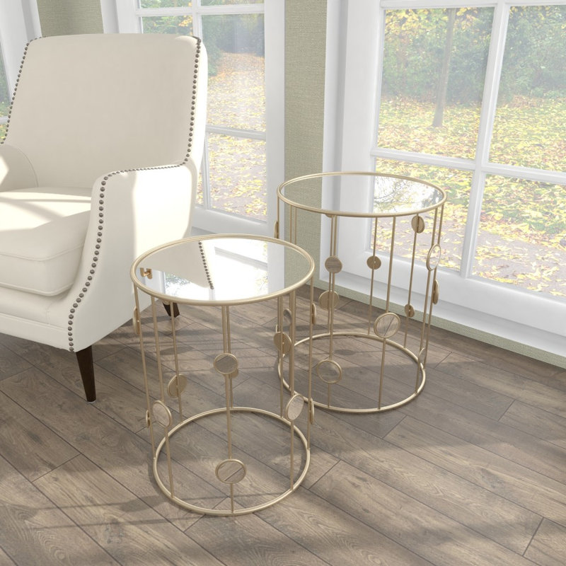 Ensemble de table d'appoint en métal Eppler
