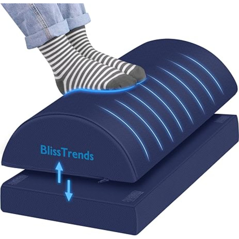 Repose-pieds ToccoLeggero, H 2 po x l 11 po x P 19,07 po, Bleu