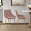 Baring Dining Accent Chair in Velvet Upholstery and Metal Legs-229191065-229191060