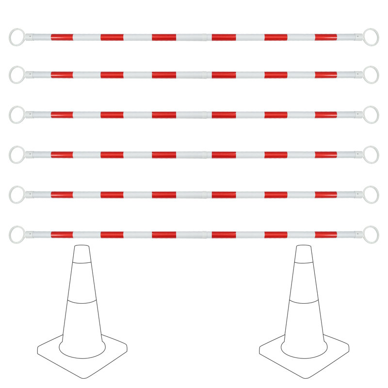 Barres de circulation rétractables en PVC 50 - 78,7 po