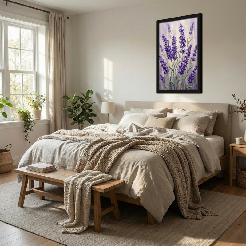 Plantes et fleurs Fleurs de lavande sur fond doux, H 24 po x l 16 po