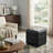 Fusaro Faux Leather Ottoman