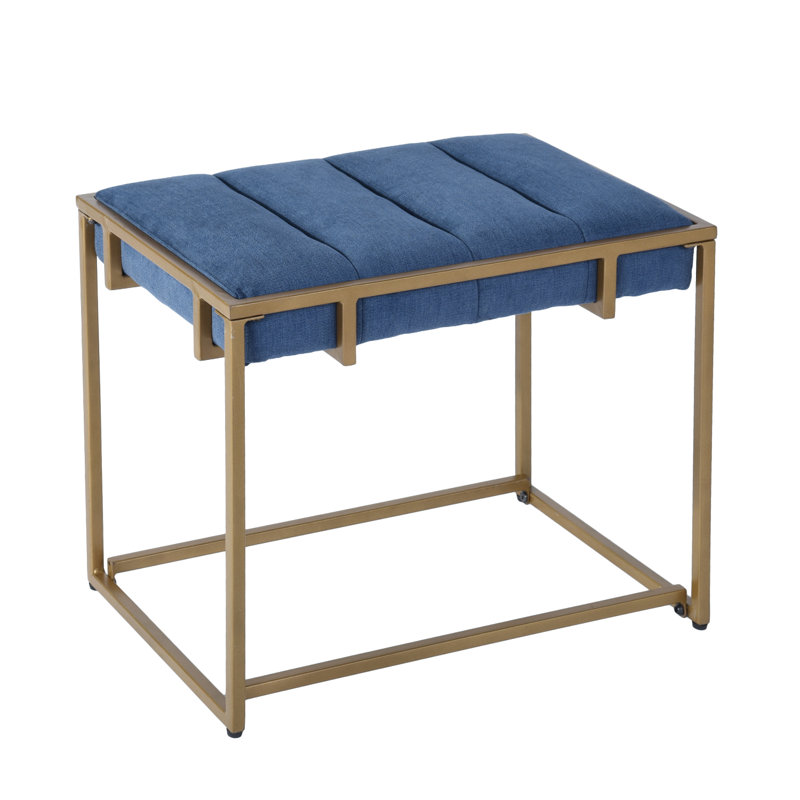 Claydon Metal Accent Stool, Blue