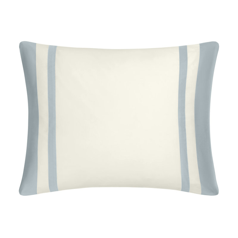Savoy Sham, Ivory/Sion Blue, Euro