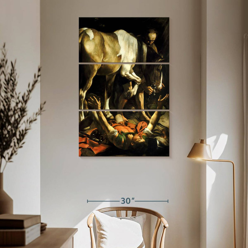 Adella conversion sur le chemin de Damas, H 65 po x l 42 po