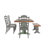 Makris 78" Solid Wood Oak Finish Top 7-Piece Dining Set With French Ladder Back Chairs-1836830952-1836830949