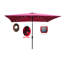 Parasol d'extérieur à DEL solaire 10 x 6,5T avec manivelle et bouton poussoir inclinable pour la cour-786118436