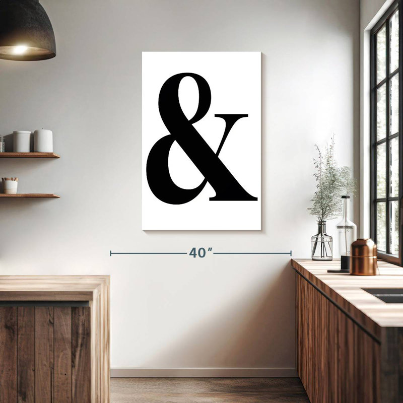 Tergel Minimalist Ampersand, 39" H x 26" W
