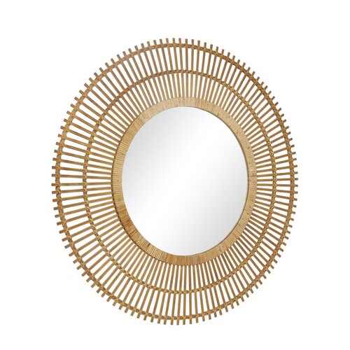 Sand & Stable Amesbury Round Wood Wall Mirror & Reviews | Wayfair