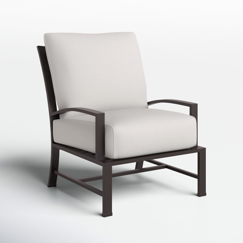 Fauteuil club La Jolla avec coussins Sunbrella, Toile lin Sunbrella®