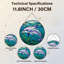 Panneau de vitrail 12 "H Dolphin Ocean-2026607381