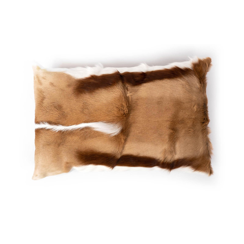 Springbok Hide/Mock Suede Lumbar Pillow