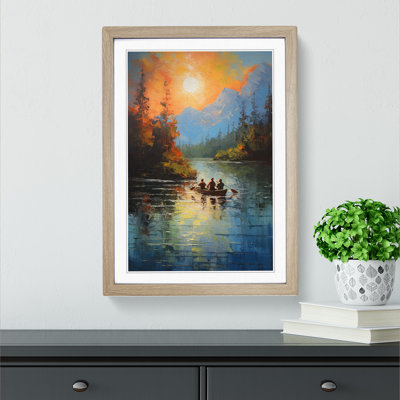 Lake Action Painting - Framed Print