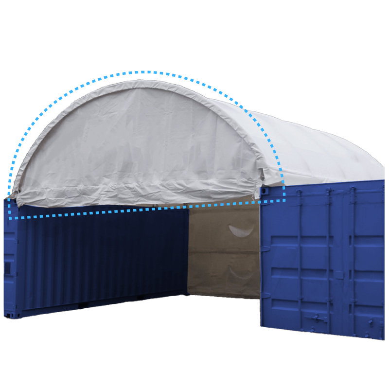 Half Front Panel for W40'xL40'xH13'Container Shelters