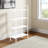 Catia 4 Open Shelves Metal Frame Bookshelf in White Finish, 47.72" H X 23.63" W X 11.8" D