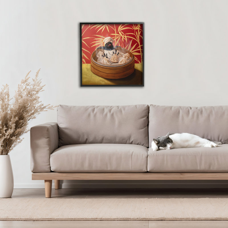 Giclée encadrée, dessin par Lucia Heffernan, H 17 po x l 17 po, Giclée encadrée noir minuit