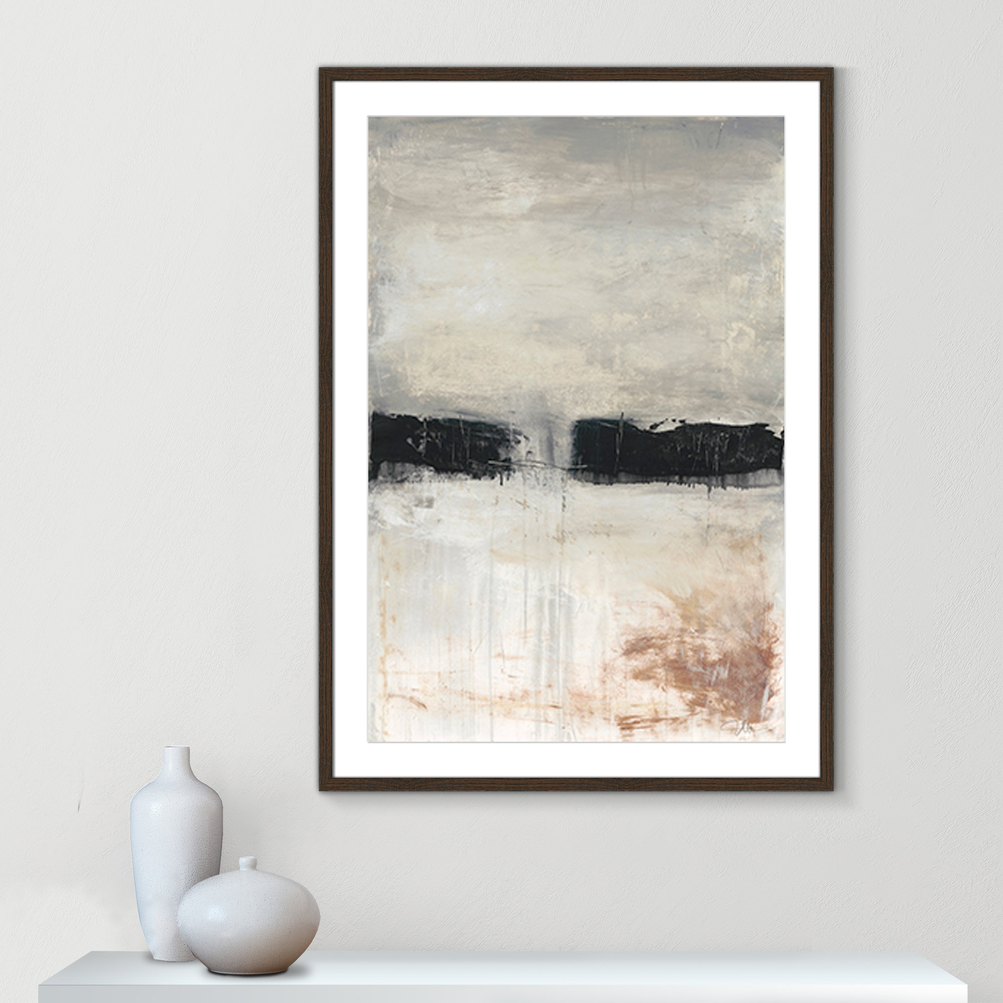 Autumn In The Dark Forest by Filippo Ioco, Walnut Framed, 41.5" H x 29.5" W x 0.75" D