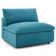 Commix Down Filled Overstuffed 6 Piece Sectional Sofa Set in Azure