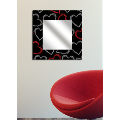 Miroir décoratif élégant avec plexiglas, 19,7 po x 19,7 po | Cadre durable en 100% panneau de fibres à densité moyenne, épaisseur: 0,3 pouce | Idéal pour le salon, la chambre à coucher ou le vestibule, il rehausse n'importe quel espace avec une é