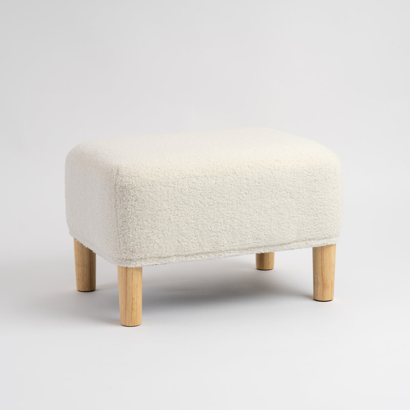 Boucle Foot Stool, Cream