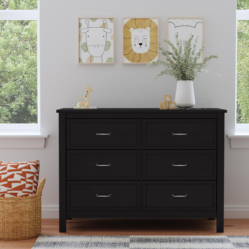 Charlie 6-Drawer Double Dresser, Ebony