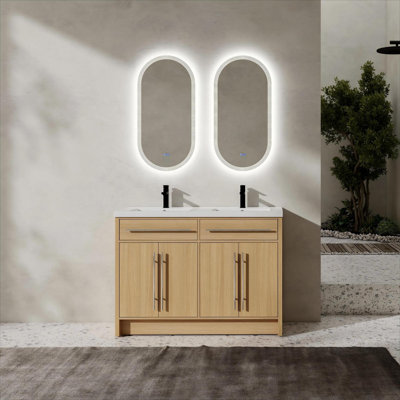 Ensemble de meuble-lavabo double autoportant 48 po avec lavabo 48 po
