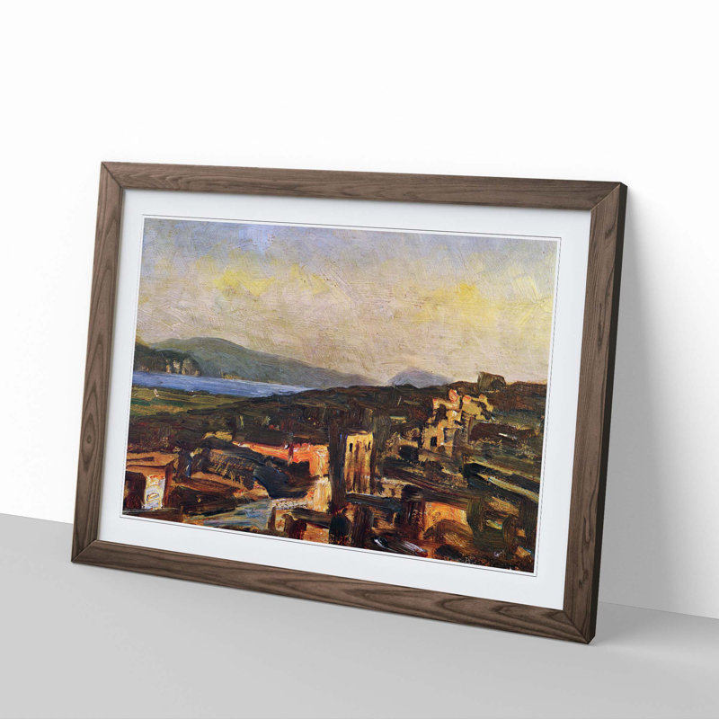 Pompeii by Fujishima Takeji - Framed Print, 27cm H x 36cm W x 2cm D, Walnut Framed