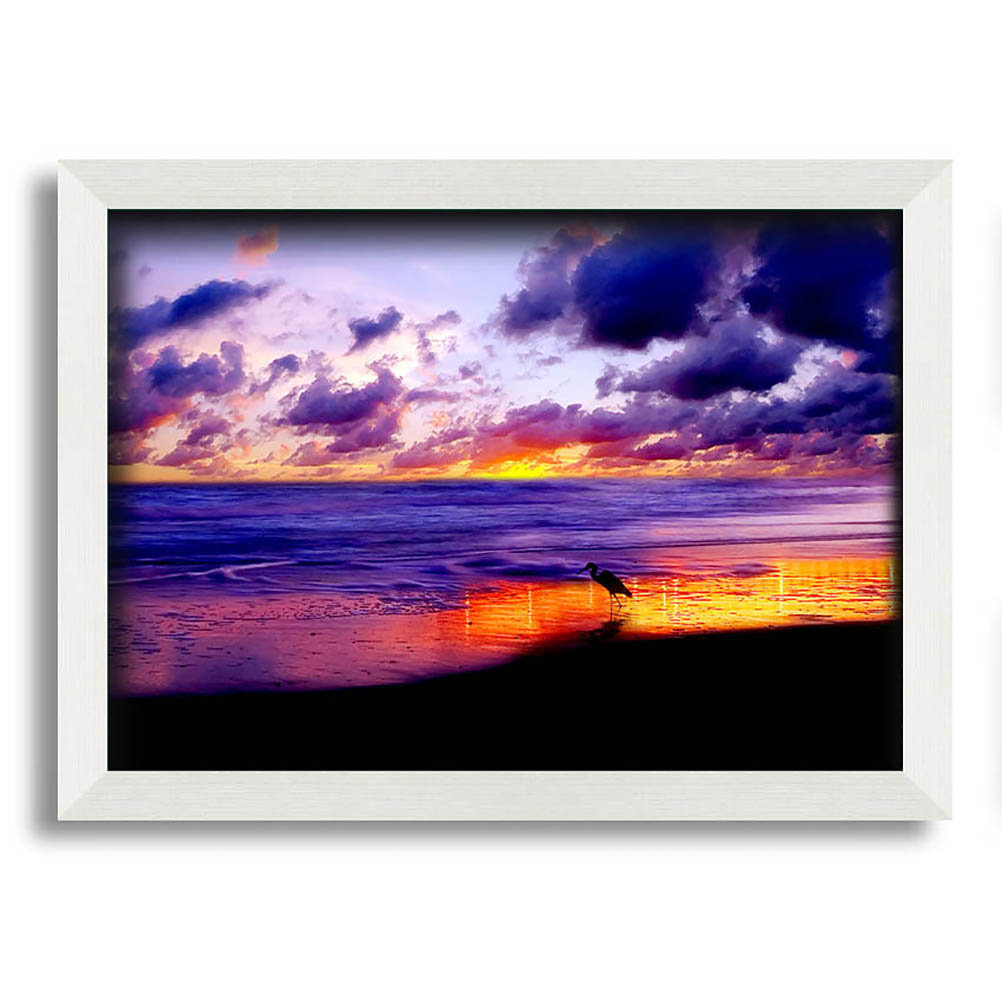 Gerahmtes Leinwandbild Blazing Ocean Sunset