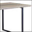 Élégante table de salle à manger à 2 tablettes en chêne gris et noir, parfaite pour les maisons modernes et polyvalentes