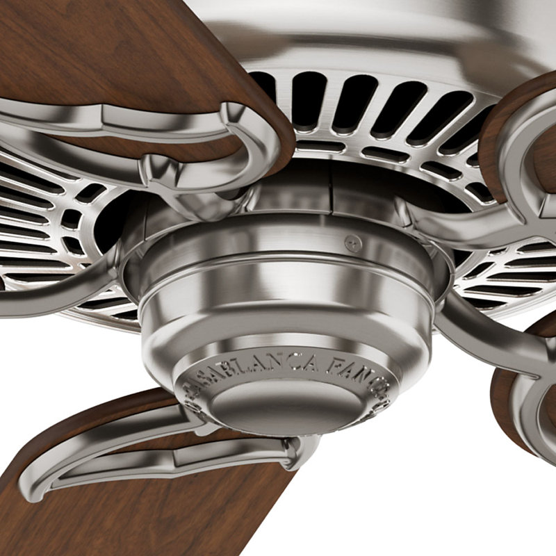 54" Panama Ceiling Fan And Handheld Remote, Brushed Nickel