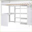 Lit mezzanine simple en bois avec rangement Garde-robe - blanche, peu encombrante pour les petites chambres