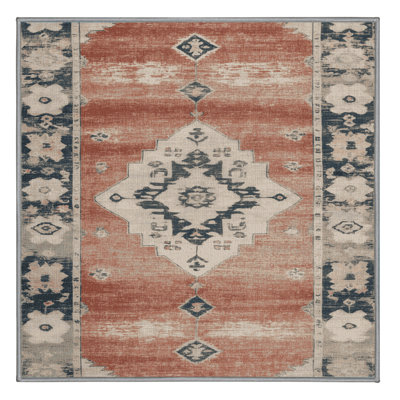 Machine Washable Overdyed Grey Area Rug