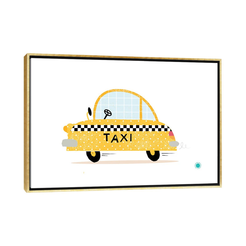 Jaune - impression, H 40 po x l 60 po x 1,5 po, Toile encadrée d'or, Pas de tapis