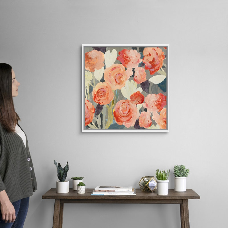 Pêche - reproduction d'art sur toile, Toile encadrée flottée blanche, H 26 po x l 26 po x P 1,75 po