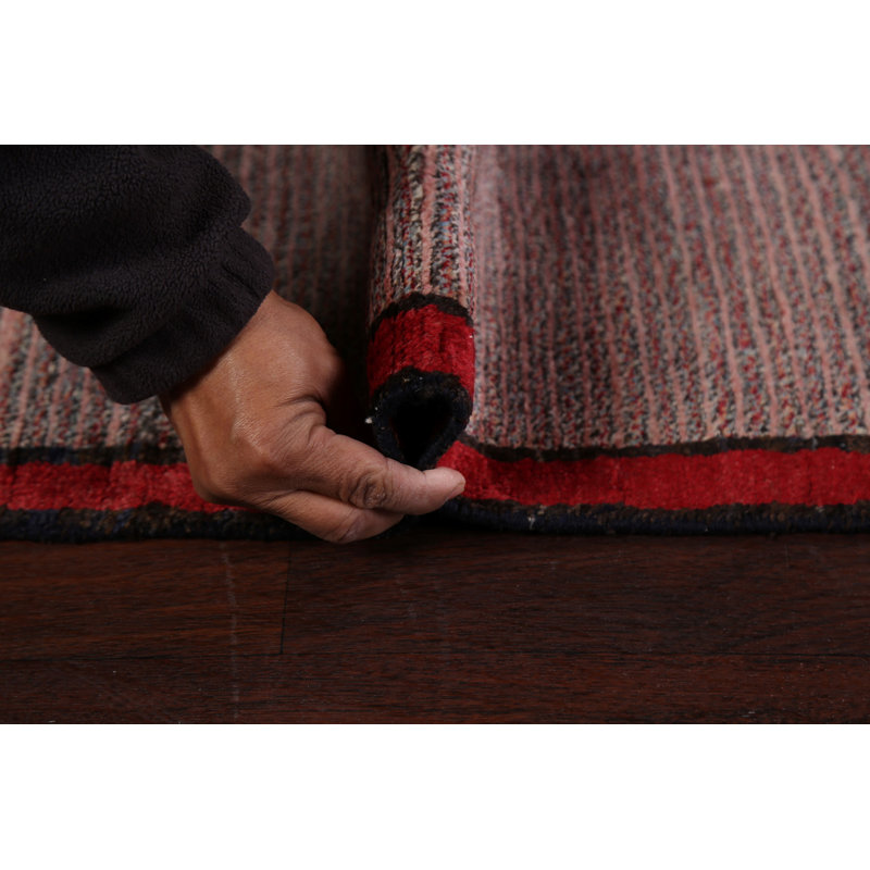 Tapis rose noué à la main de conception unique 3 pi 2 po x 5 pi 3 po
