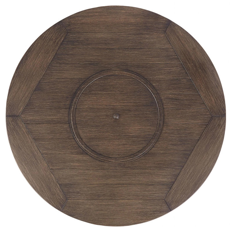 Time Round Wicker Fire Pit Table with Lid